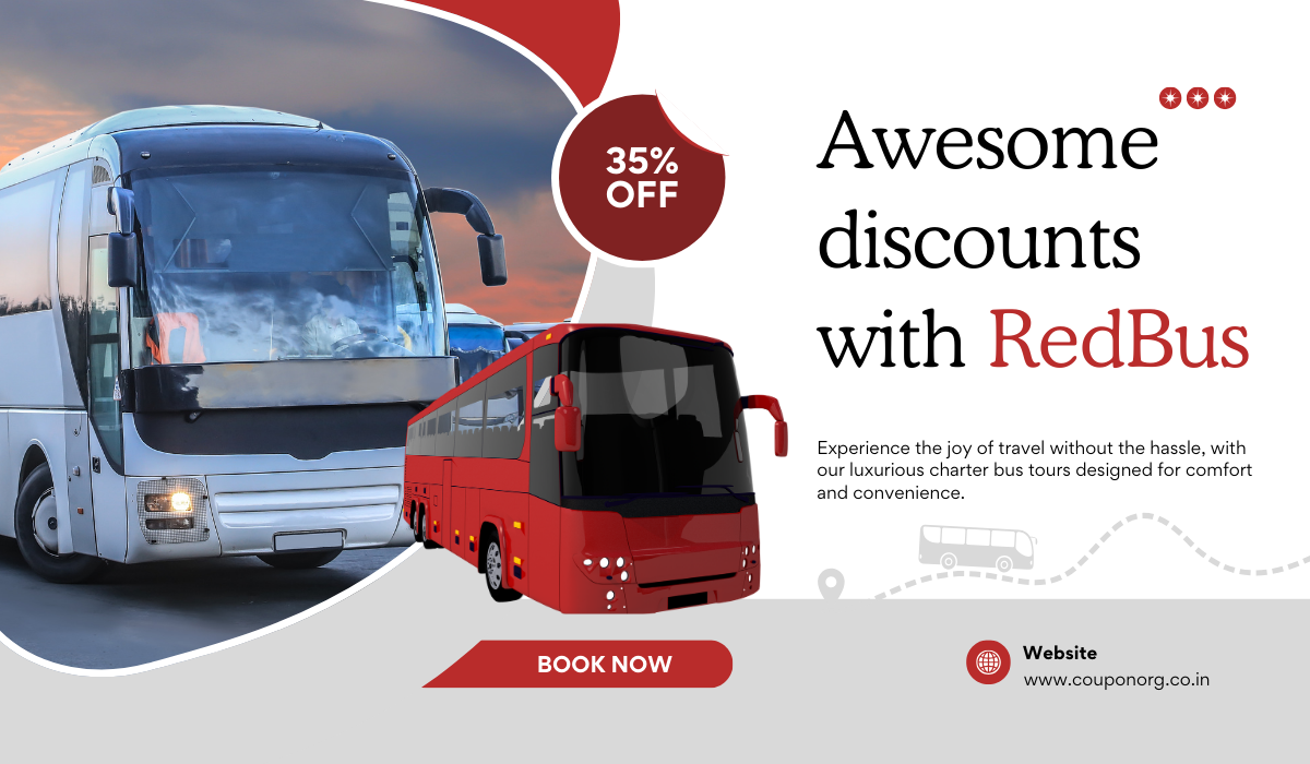 Redbus coupon codes and promo codes to plan Affordable Trips